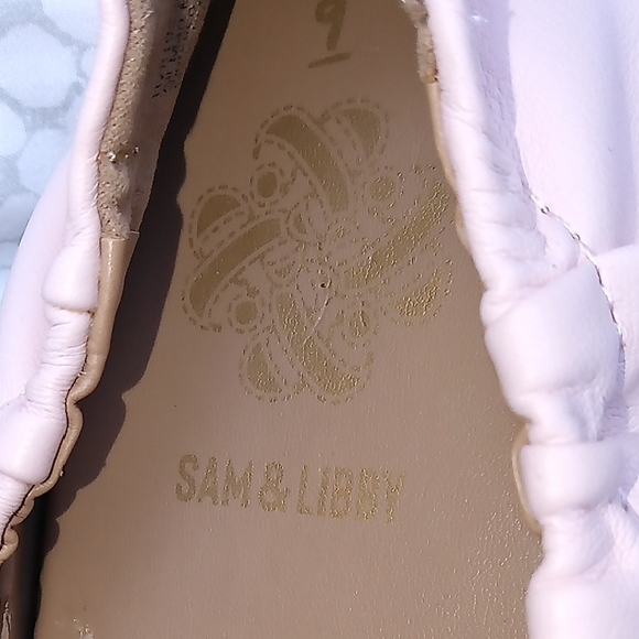 Sam & Libby Blush Pink Ruched Flats - Picture 2 of 7